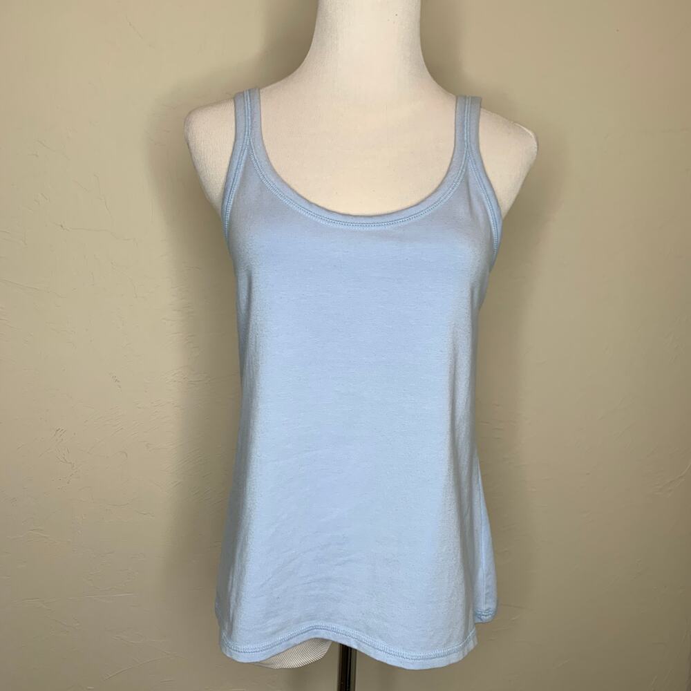 Eileen Fisher Light Blue Camisole Tank Top Cotton Lycra Sz Medium